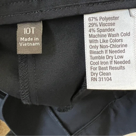 The Limited 10 Tall NWT Straight Leg Navy Suit Pants Pockets - Picture 4 of 8